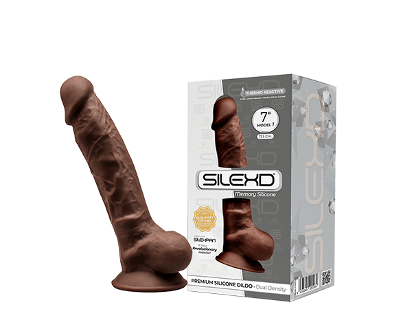 Silexd - Premium Silicone Dildo Mod. 1 7" - Brown