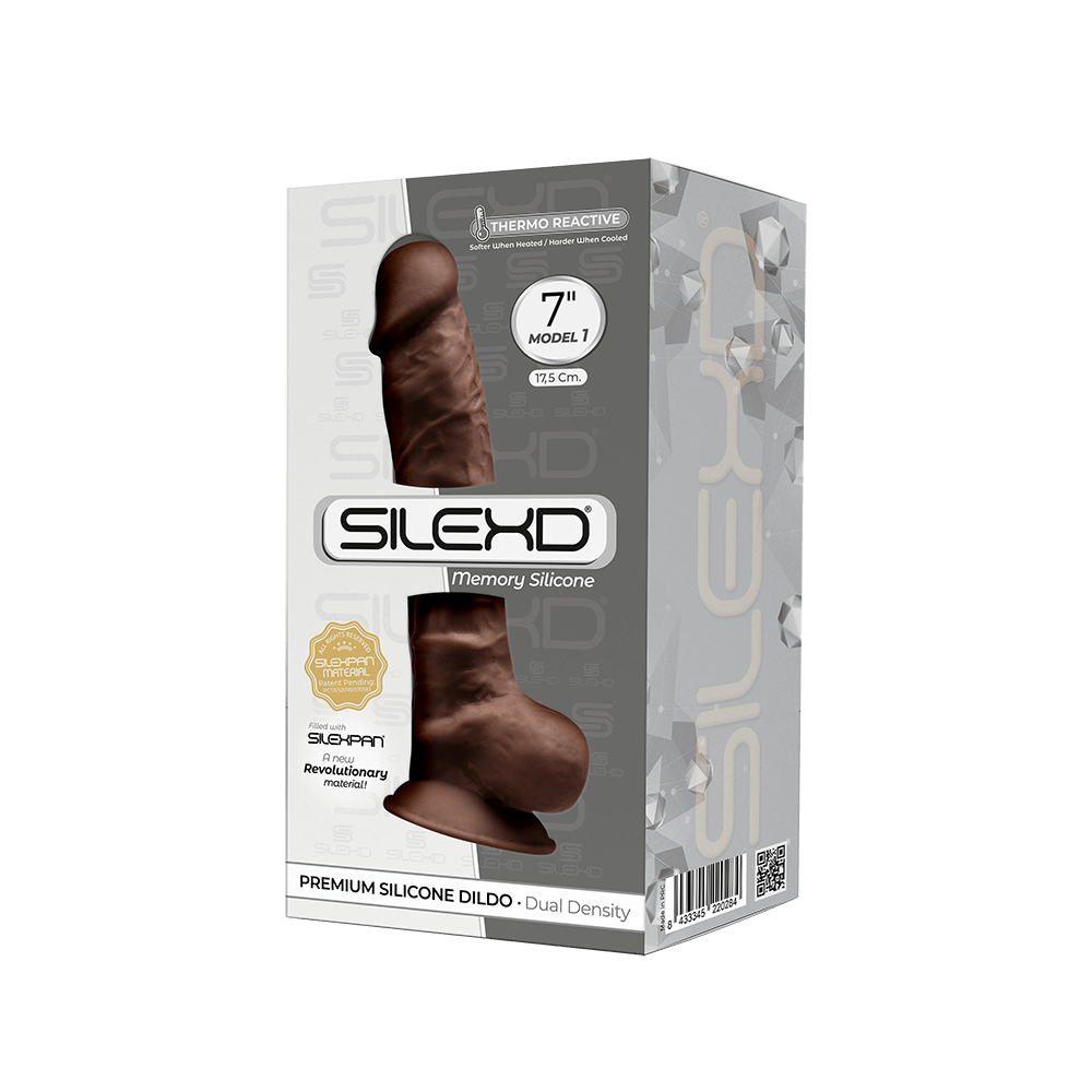 Silexd - Premium Silicone Dildo Mod. 1 7" - Brown