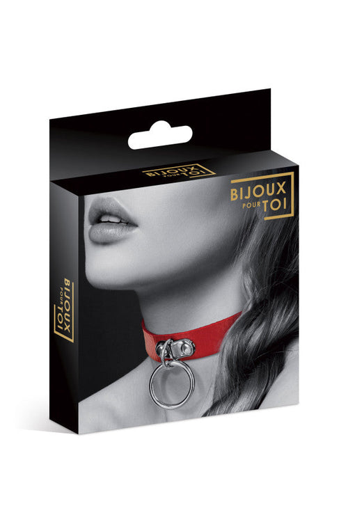 Bijoux Pour Toi - Collar with Ring - Red