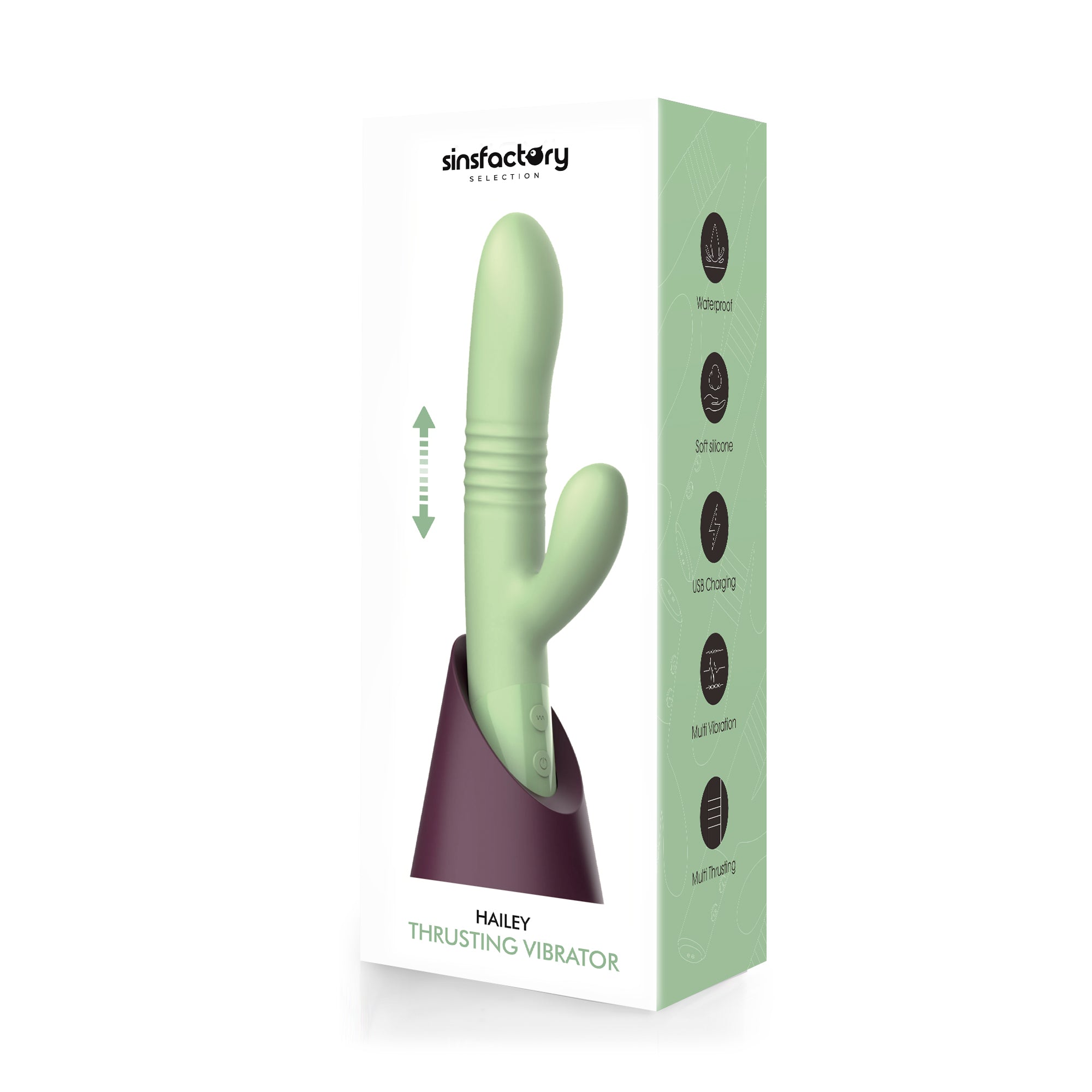SinsFactory Selection - Thrusting Vibrator - Hailey - Green