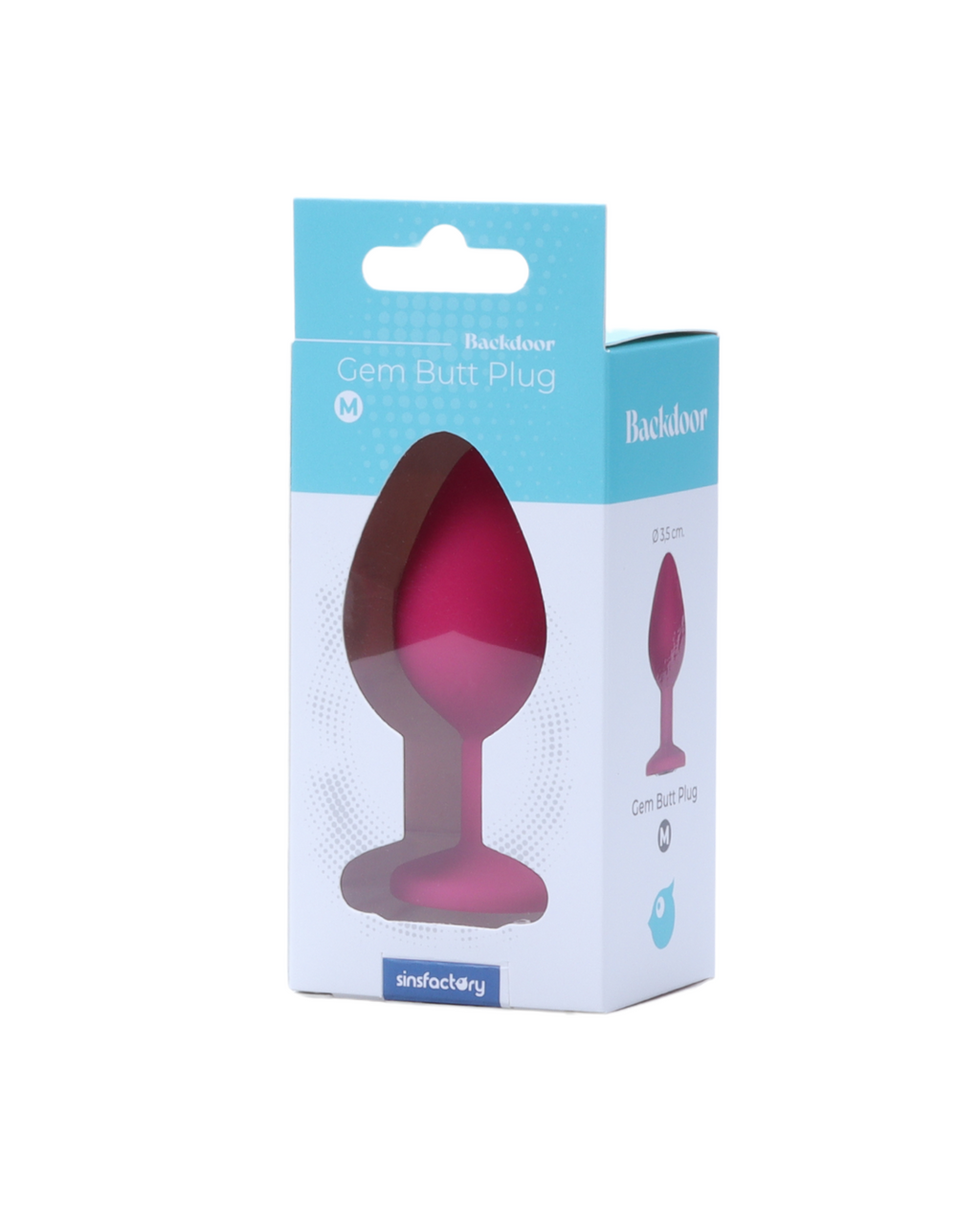 SinsFactory - Gem Butt Plug - M - Fuchsia