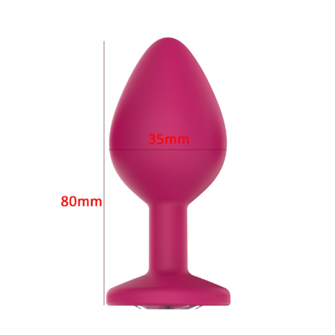 SinsFactory - Gem Butt Plug - M - Fuchsia