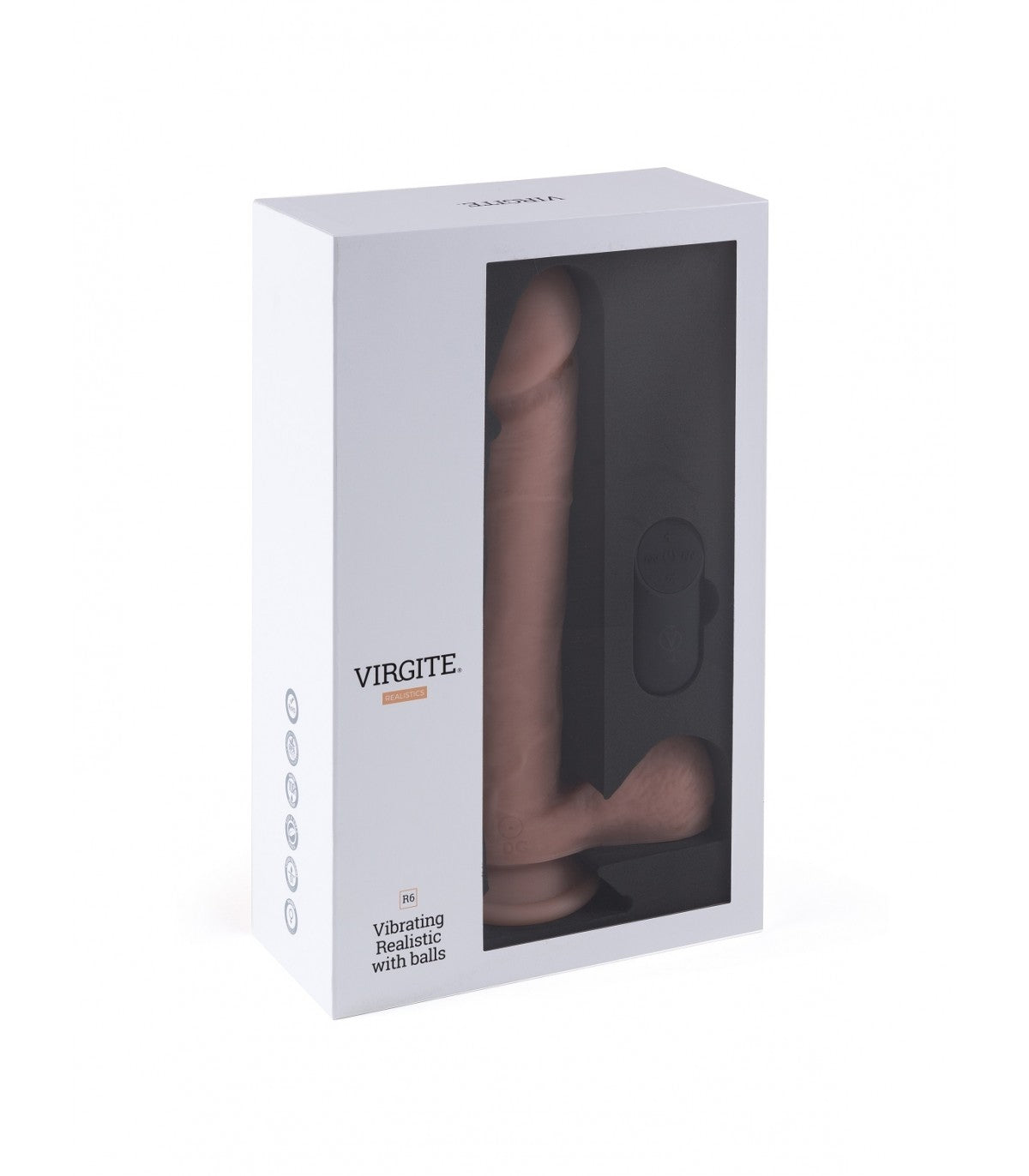 REALISTIC VIBRATOR R6" 24.5 CM WITH REMOTE CONTROL