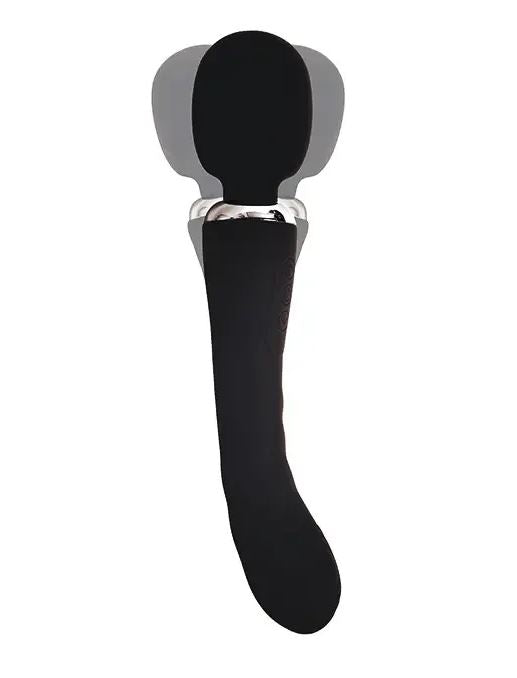 Fantasy Toys - 2-in-1 Wand and G-Spot Vibrator - Black - Pontus
