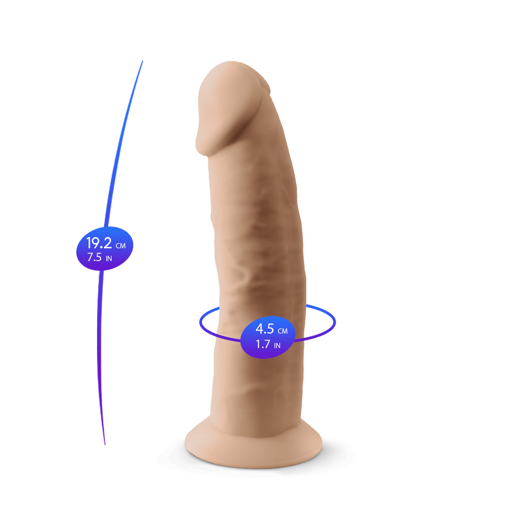 Silexd - Premium Silicone Dildo Mod.2 7.5'' - Flesh-colored