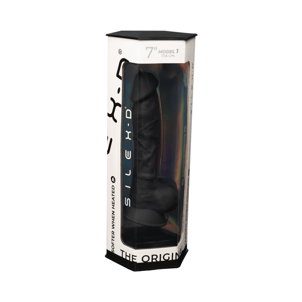 Silexd - Premium Silicone Dildo Mod.1 7'' - Black