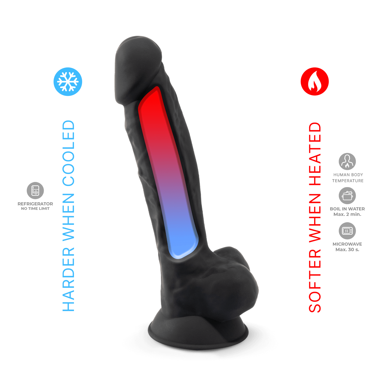 Silexd - Premium Silicone Dildo Mod.1 7'' - Black