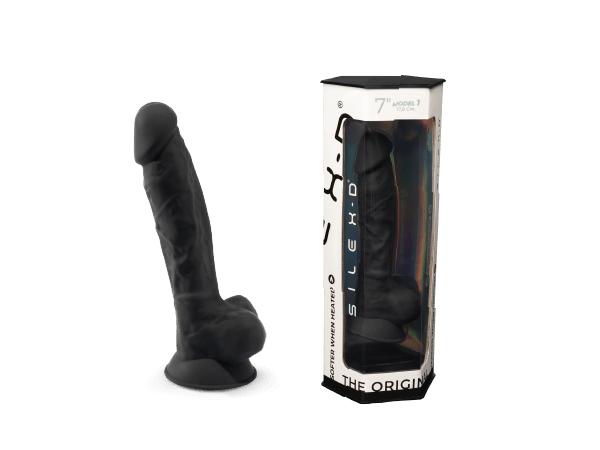 Silexd - Premium Silicone Dildo Mod.1 7'' - Black