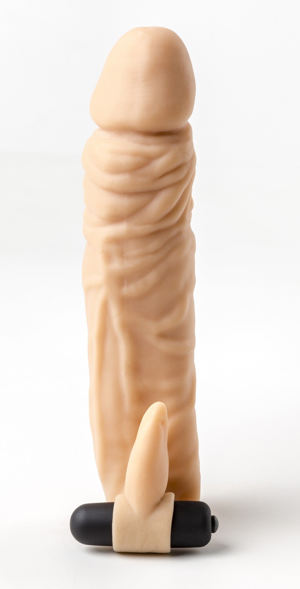 REALISTIC PENIS SLEEVE S4 FLESH 20 CM WITH VIBRATION