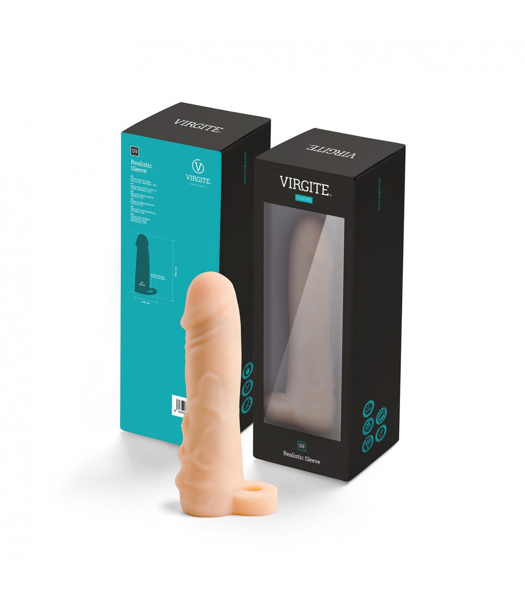 REALISTIC PENIS SHEATH S9 FLESH 16.4 CM