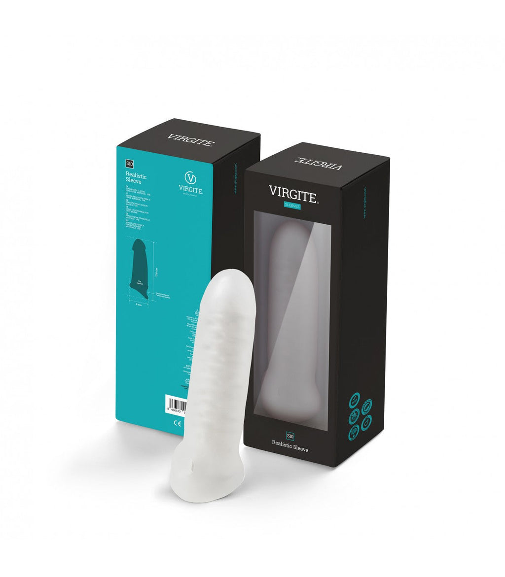 REALISTIC PENIS SHEATH S10 TRANSPARENT 17.80 CM