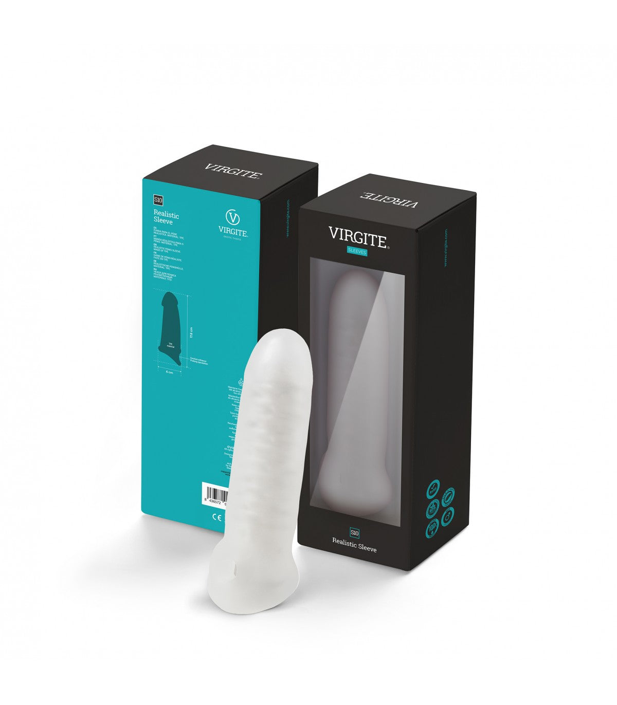 REALISTIC PENIS SHEATH S10 TRANSPARENT 17.80 CM