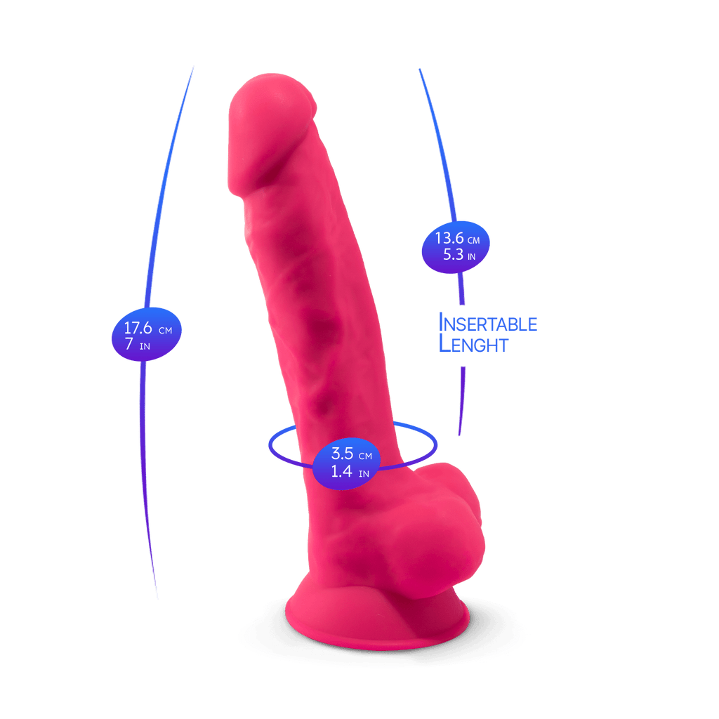 Silexd - Premium Silicone Dildo Mod.1 7'' - Pink