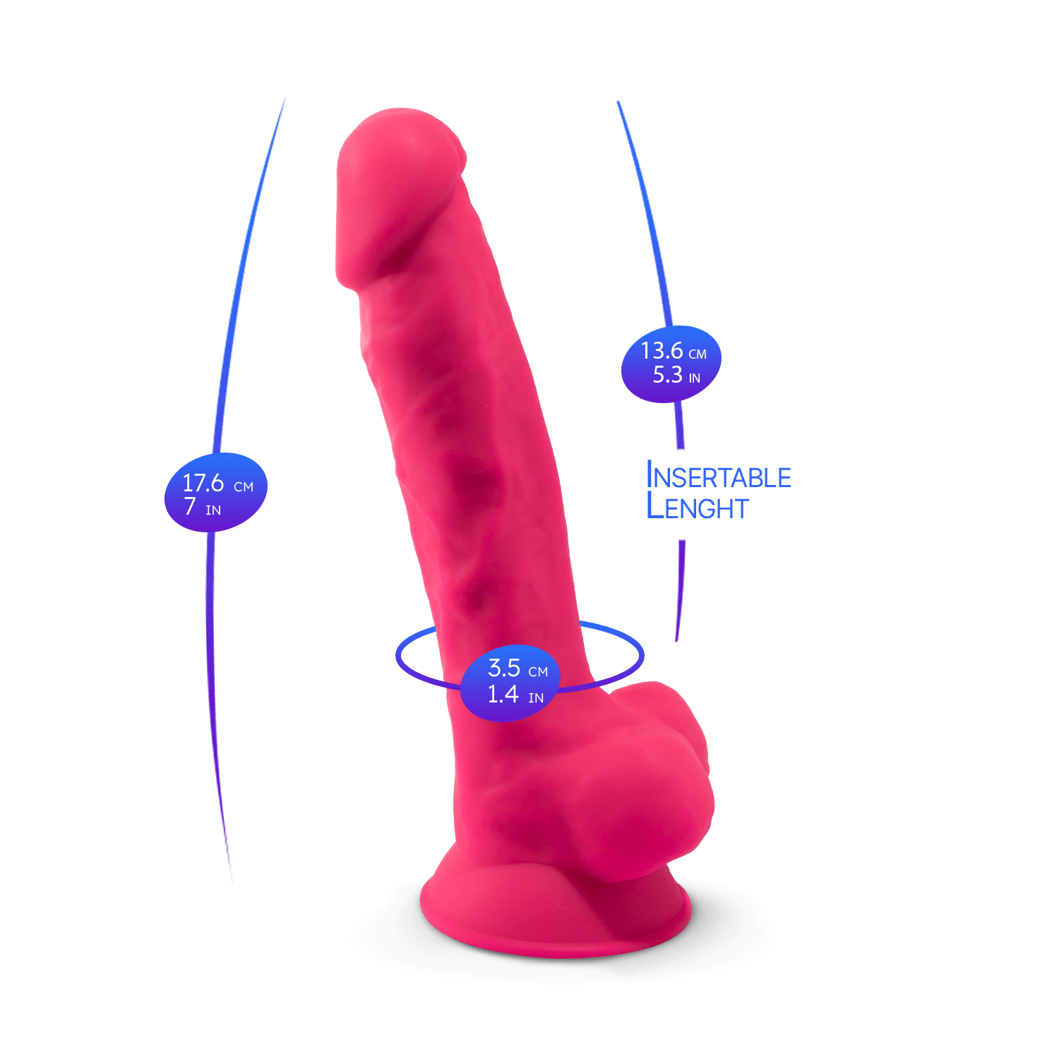 Silexd - Premium Silicone Dildo Mod.1 7'' - Pink