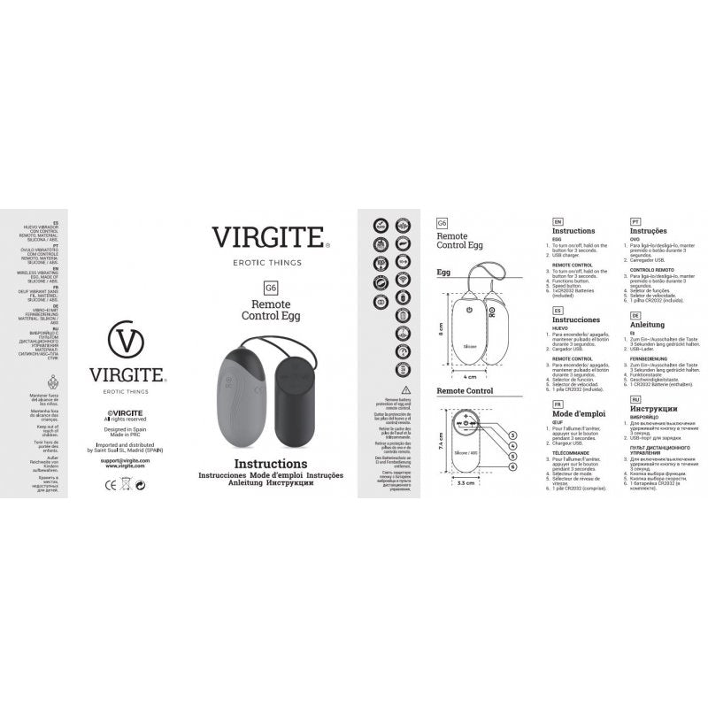 G6 RECHARGEABLE BLUE VIBRATING EGG
