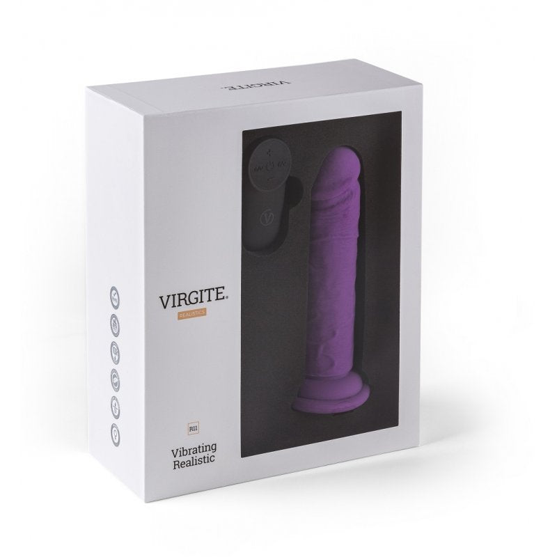 Virgite - Rechargeable Realistic Vibrator R11 - 5.5" - Purple