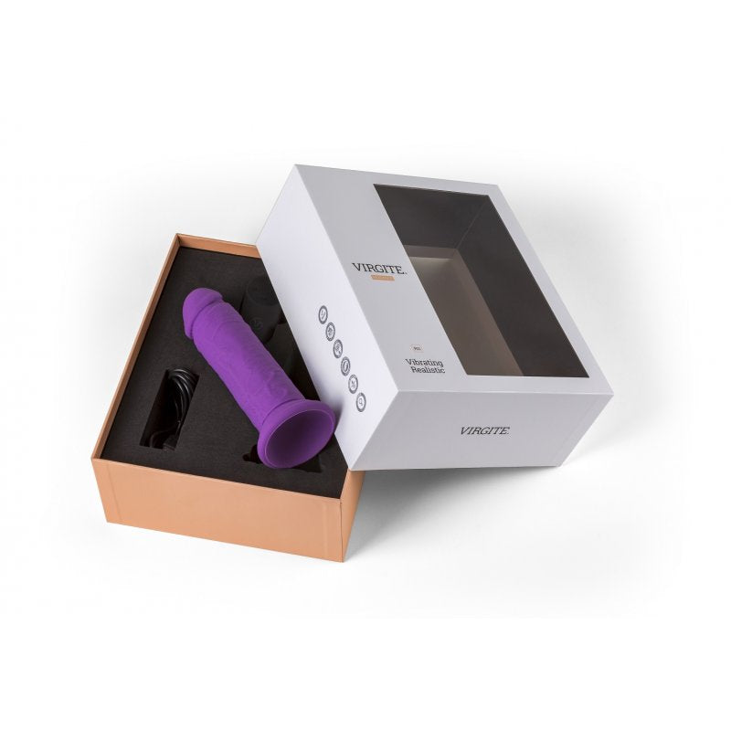 Virgite - Rechargeable Realistic Vibrator R11 - 5.5" - Purple