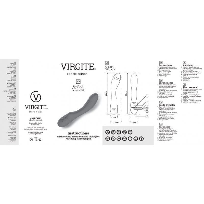 RECHARGEABLE VIBRATOR V5 BLUE