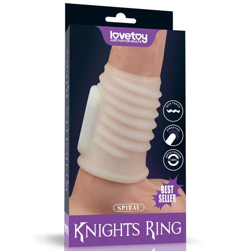 Knights Spiral Vibrating Ring (white) I