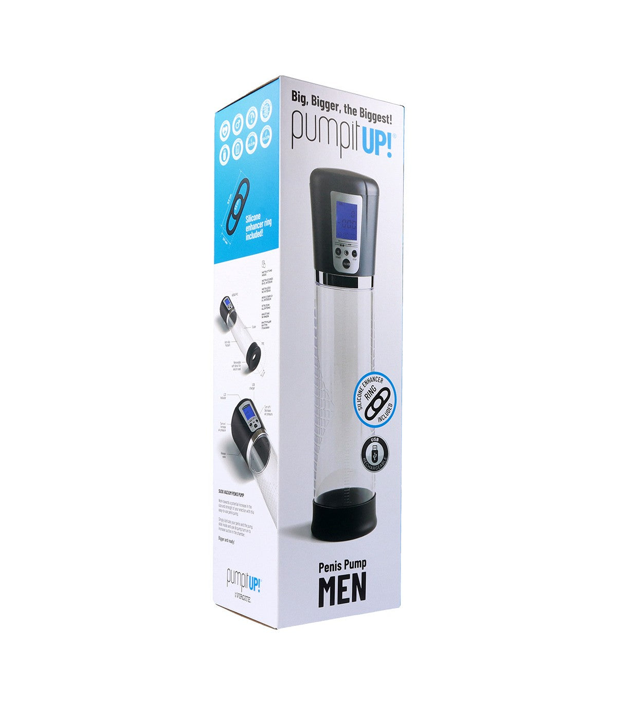 AUTOMATIC PENIS PUMP WITH USB DISPLAY GREY