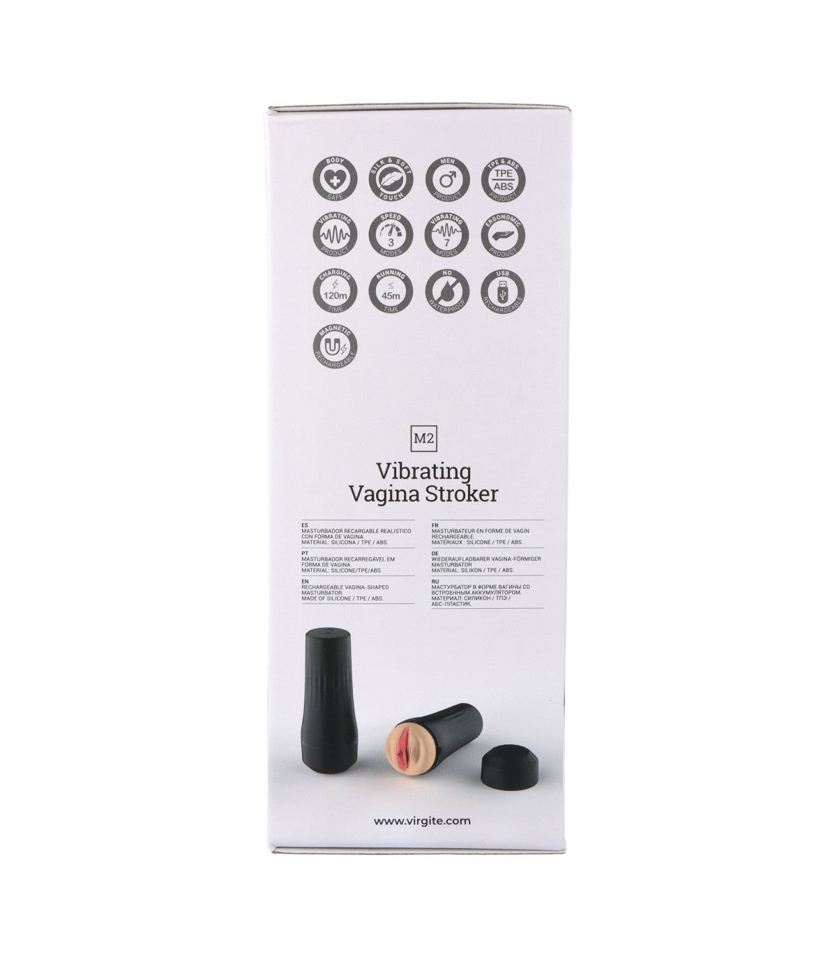 M2 USB VIBRATING MASTURBATOR FLESH VAGINA