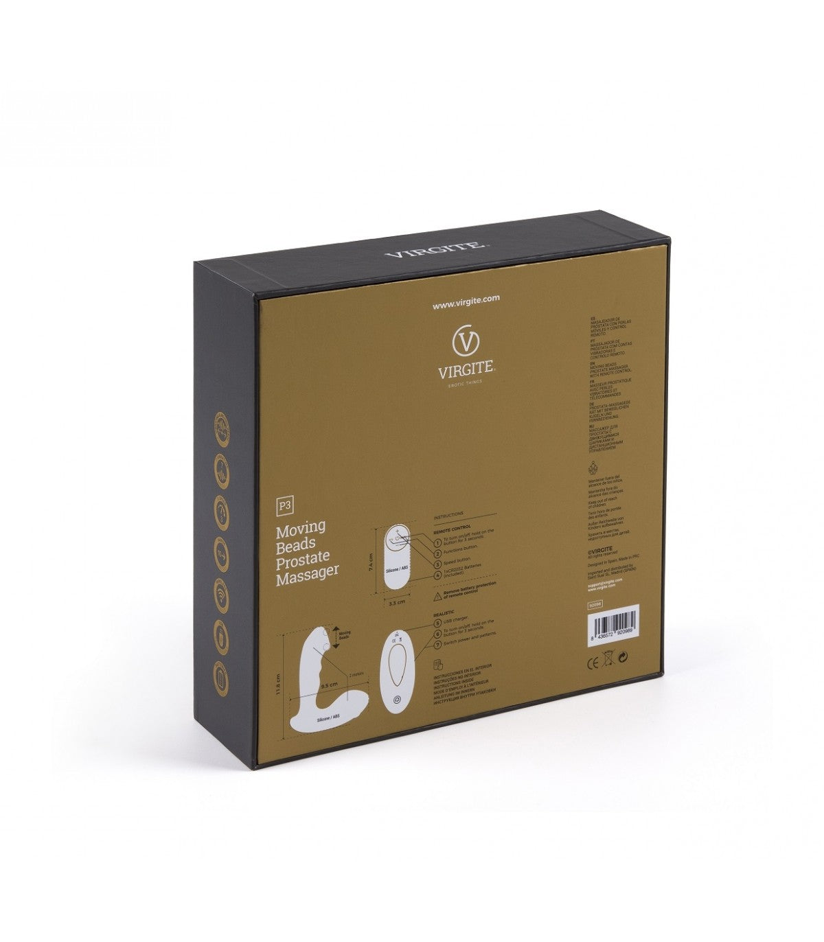 P3 PROSTATE VIBRATOR WITH REMOTE CONTROL