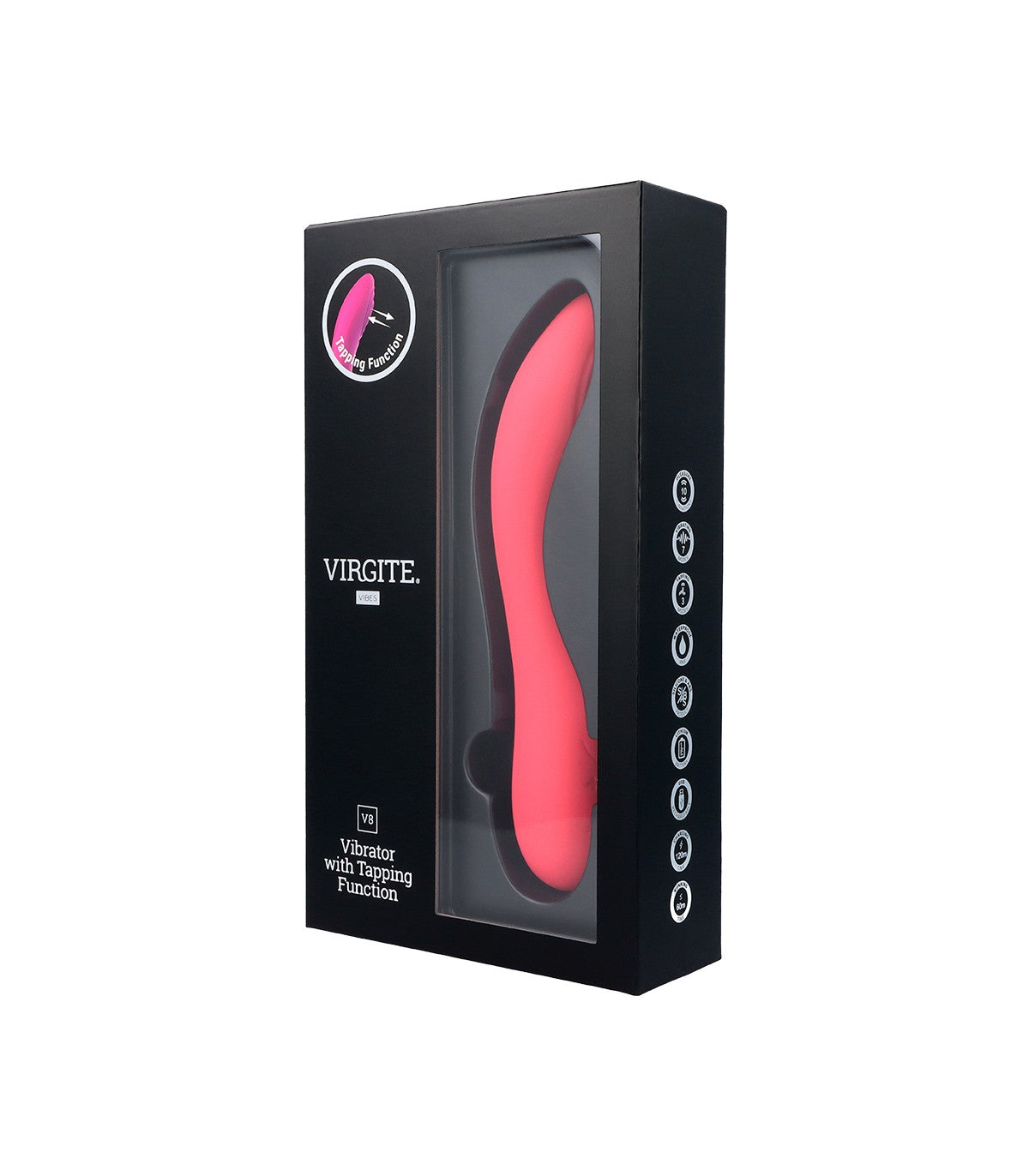 RECHARGEABLE PINK V8 TAPPING VIBRATOR