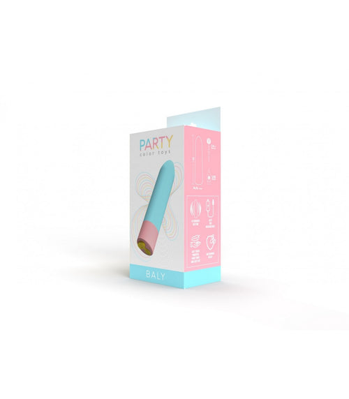 RECHARGEABLE VIBRATING BULLET BALY 10 INTENSITIES BLUE