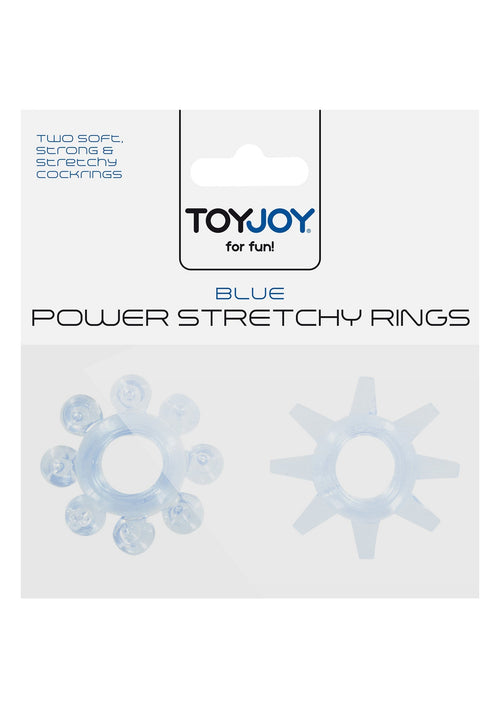 2-Piece Blue Power Stretchy Elastic Rings