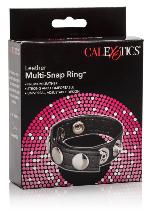 Multi-shot black leather ring