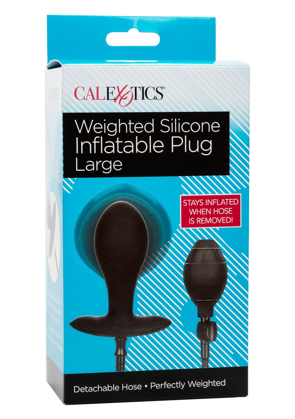 Large black weighted inflatable plug