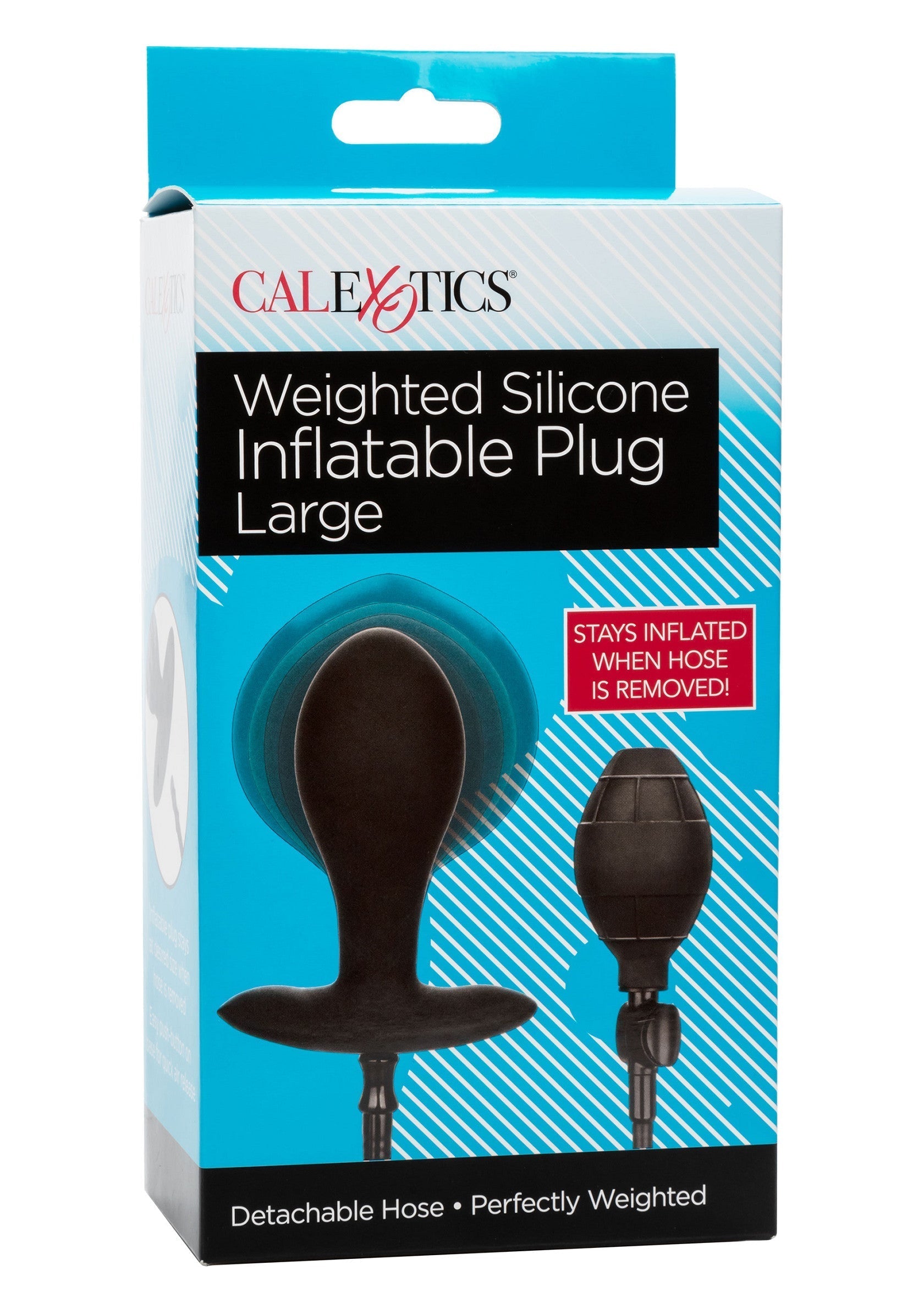 Large black weighted inflatable plug