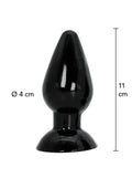 Plug anale medio 11 cm nero