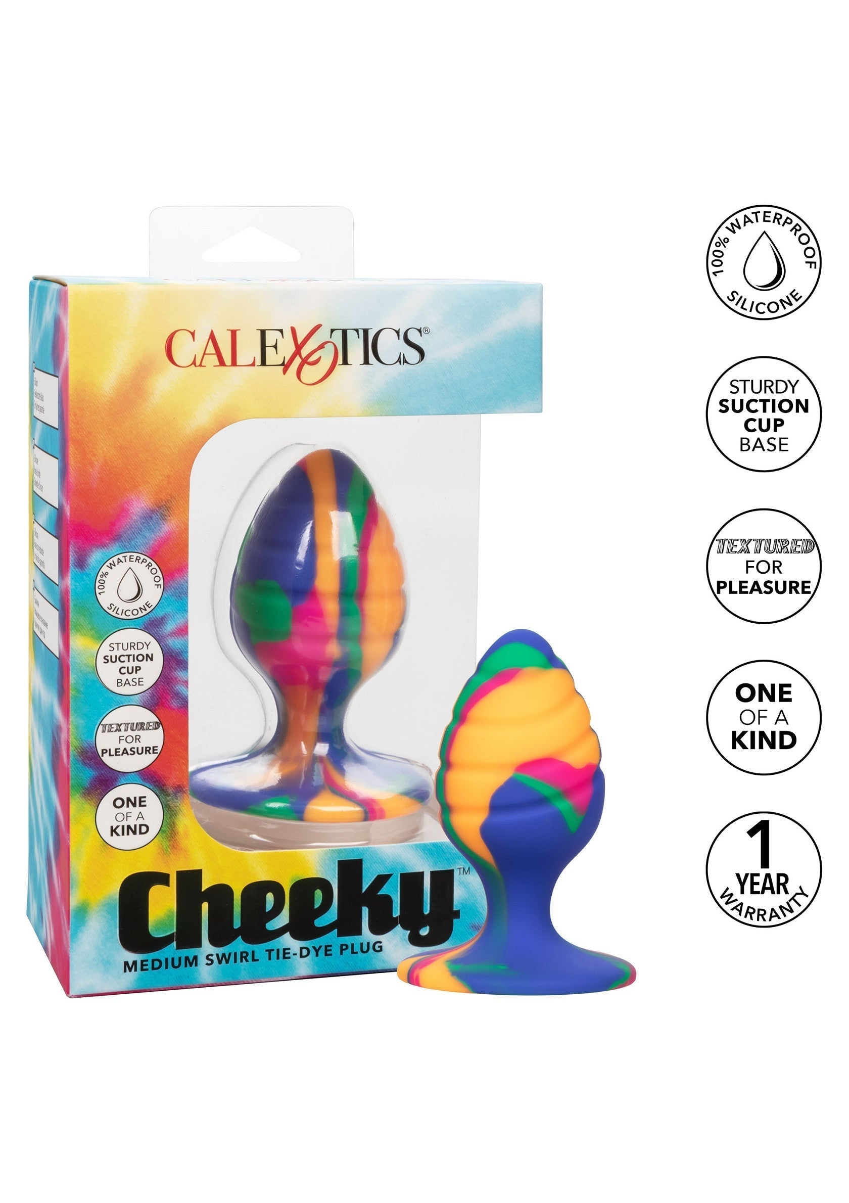 Cheeky Medium Multicolor Swirl Plug
