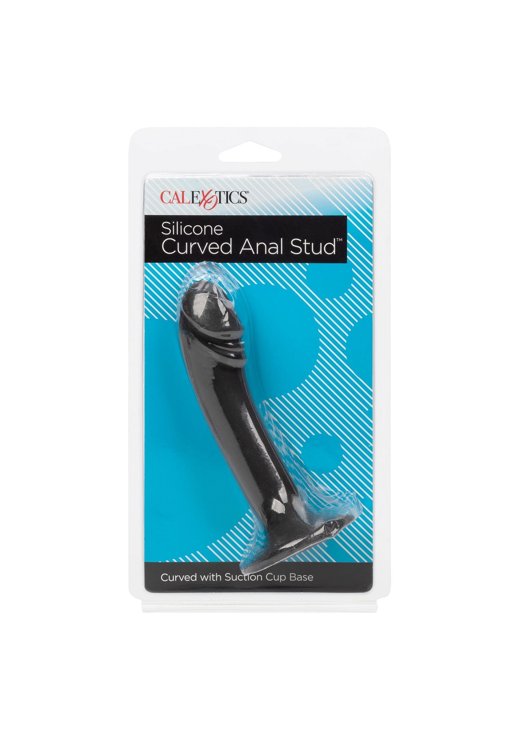 Black curved anal dildo