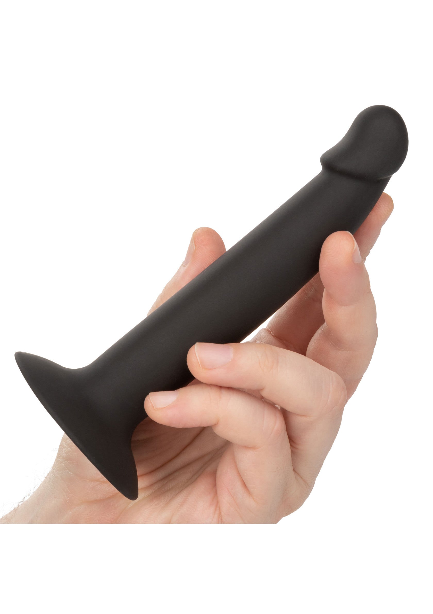 Thin black anal dildo