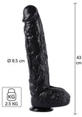 Black dildo 43 cm