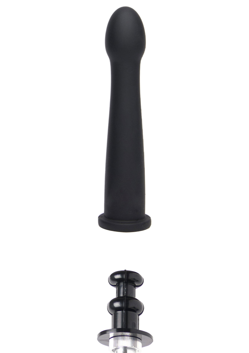 Smooth Easy-Lock Dildo 19 cm Black