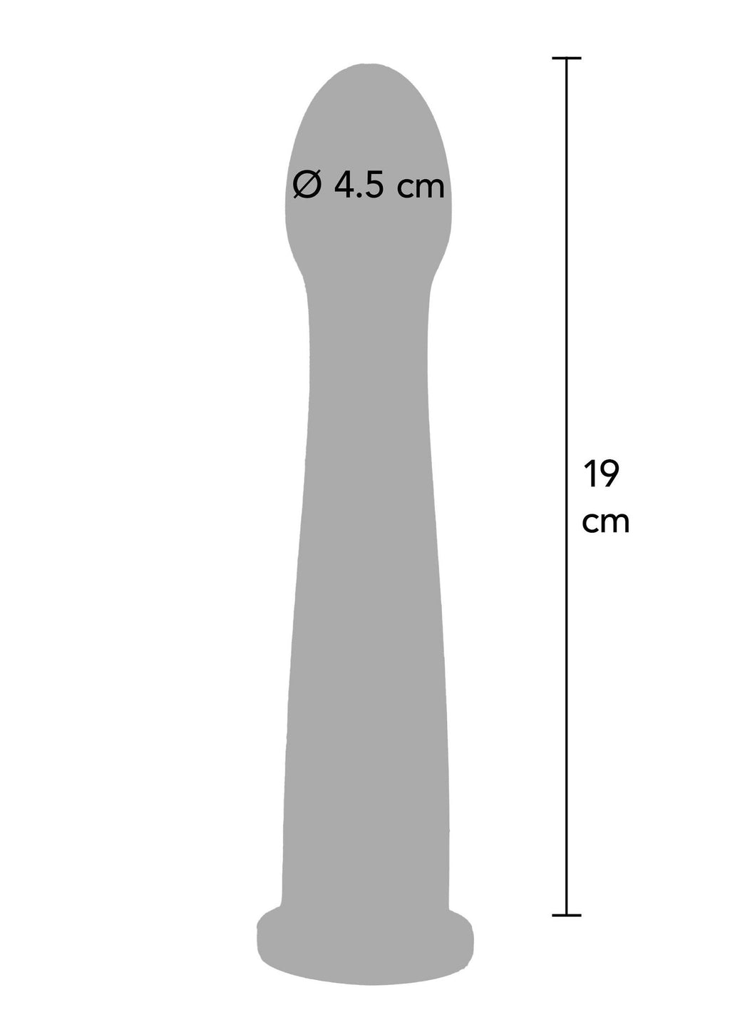 Smooth Easy-Lock Dildo 19 cm Black