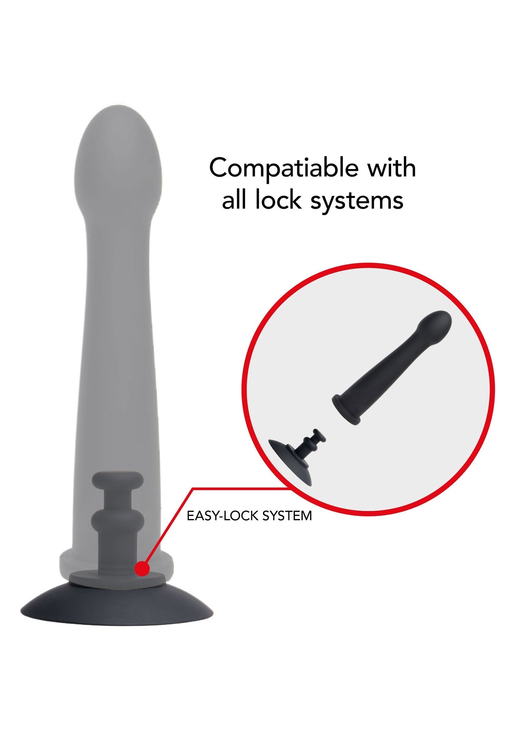 Easy-Lock Suction Cup, Black