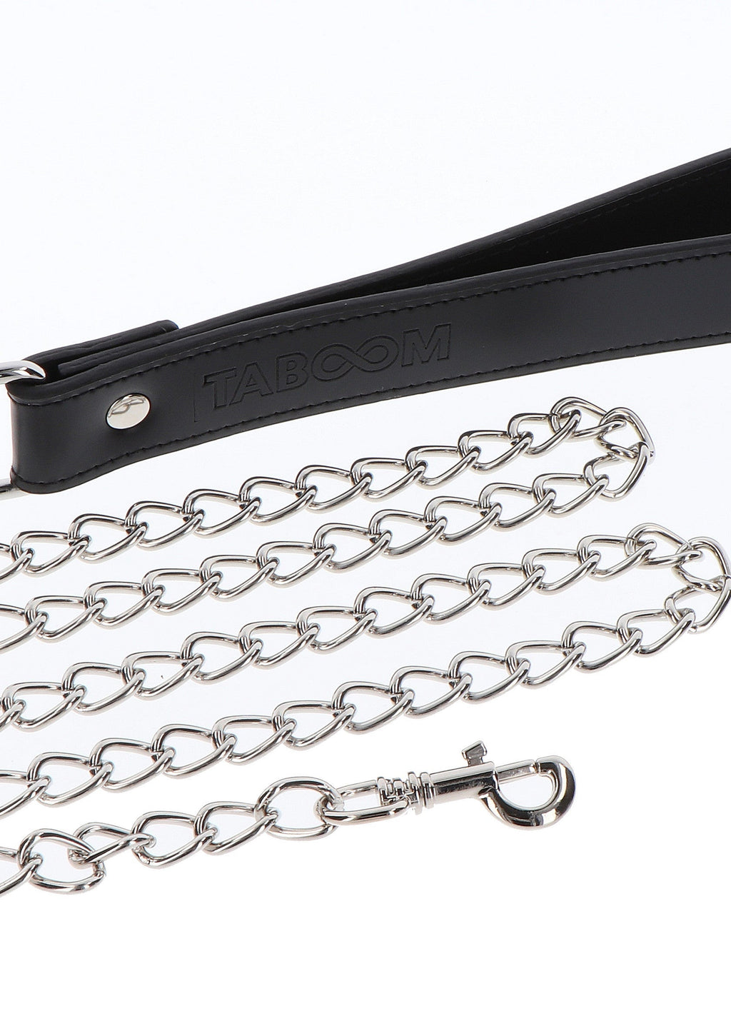 Elegant black chain collar and leash