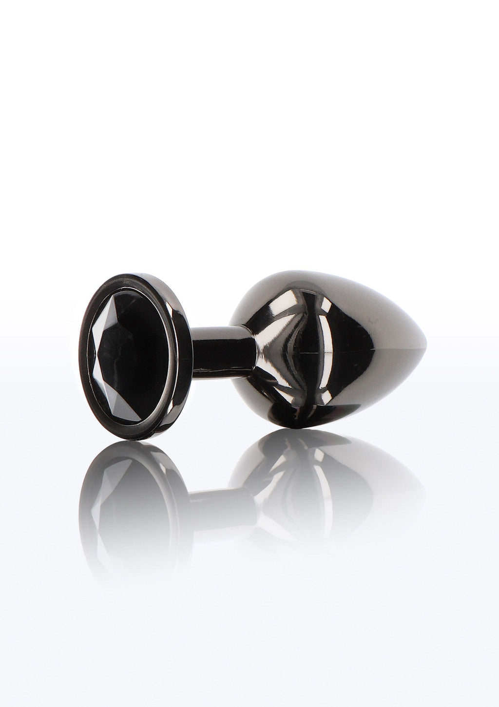 Black L diamond jewel butt plug