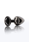 Black L diamond jewel butt plug