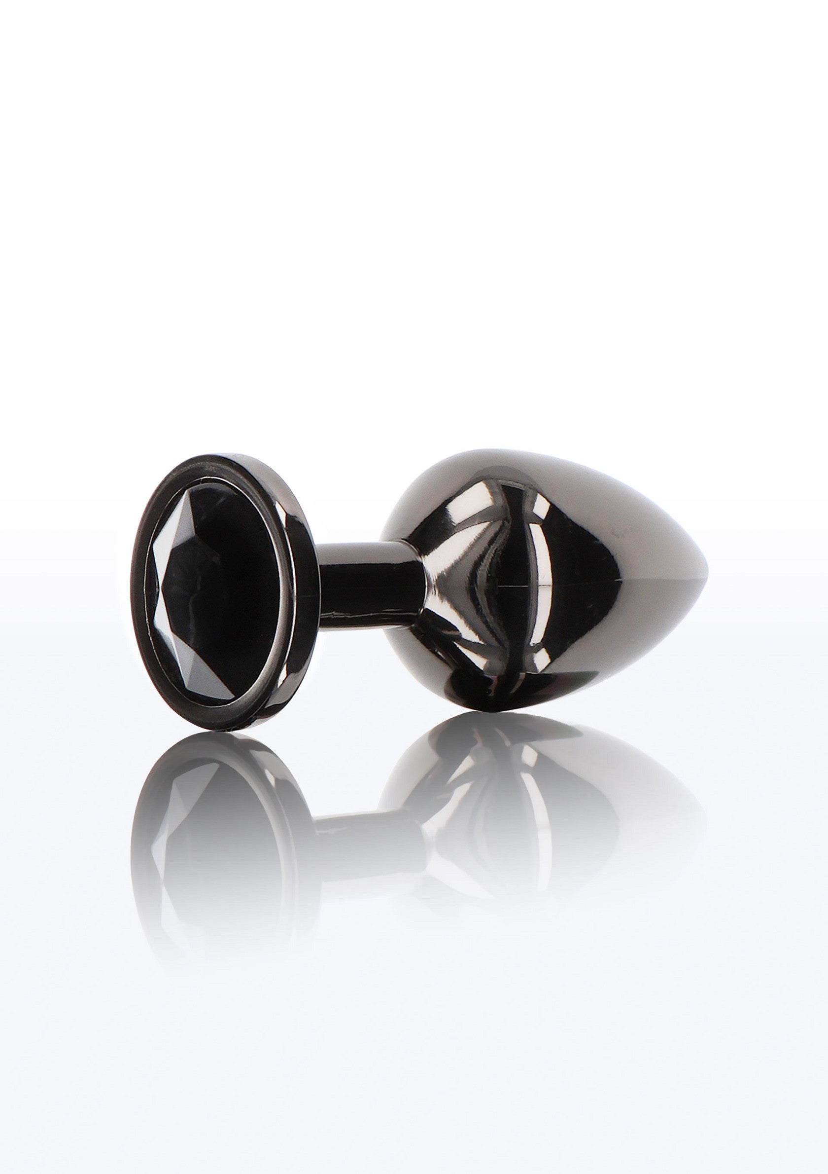 Black L diamond jewel butt plug