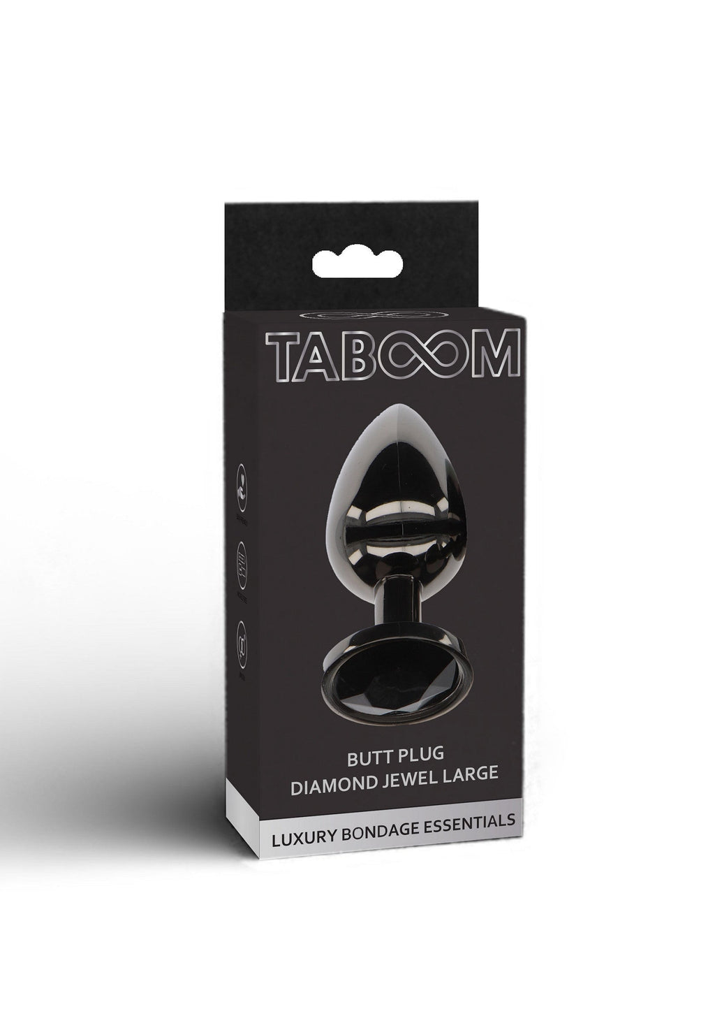 Black L diamond jewel butt plug