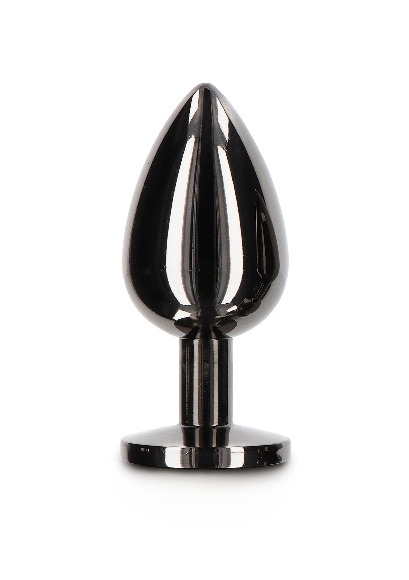 Black L diamond jewel butt plug