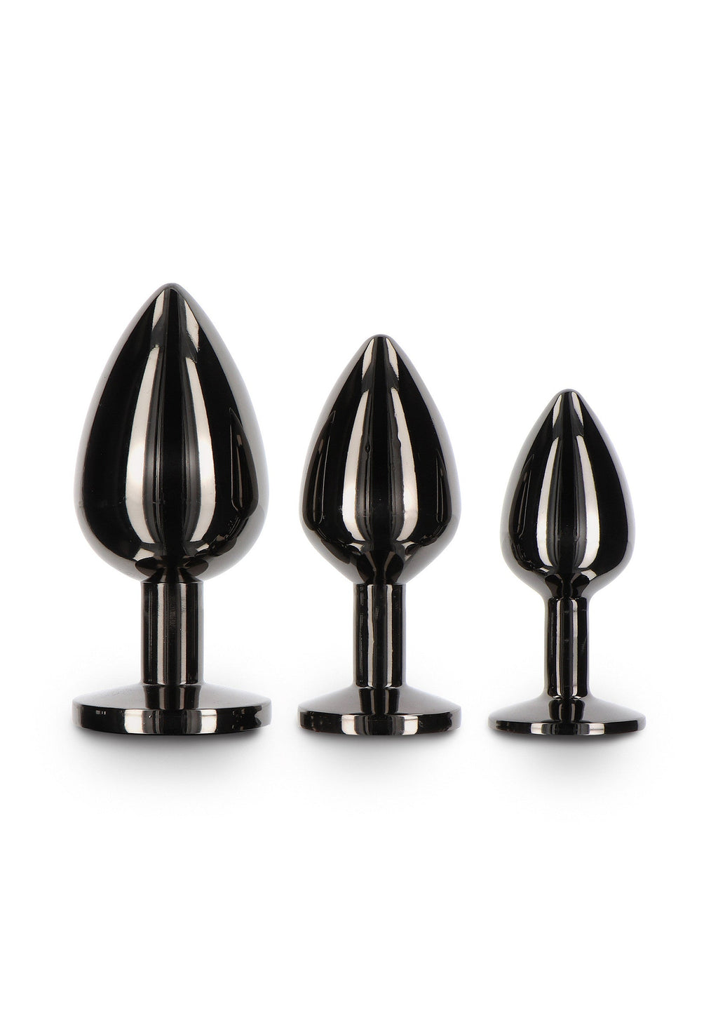 Black L diamond jewel butt plug