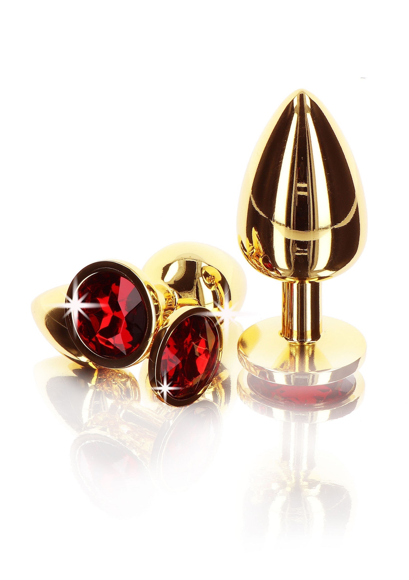 Gold S diamond jewel butt plug