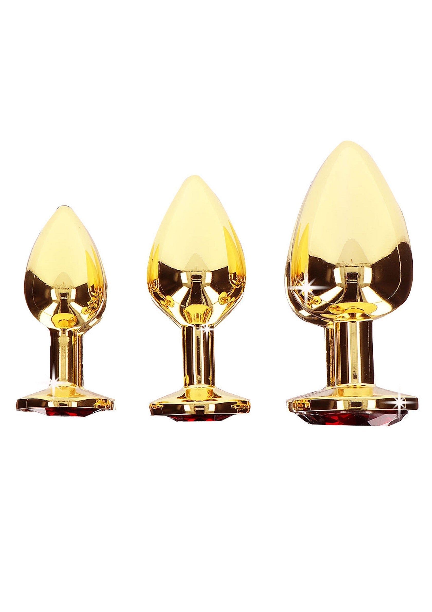 Gold S diamond jewel butt plug