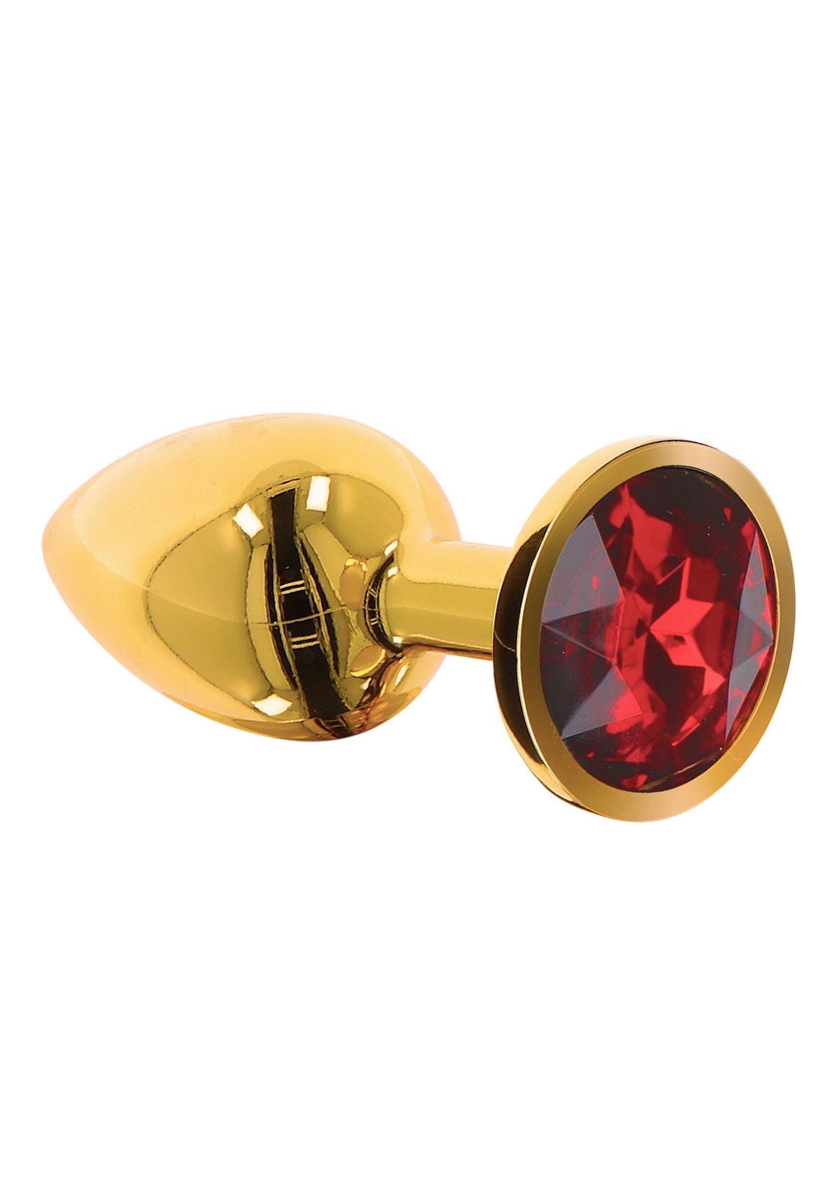Gold M diamond jewel butt plug